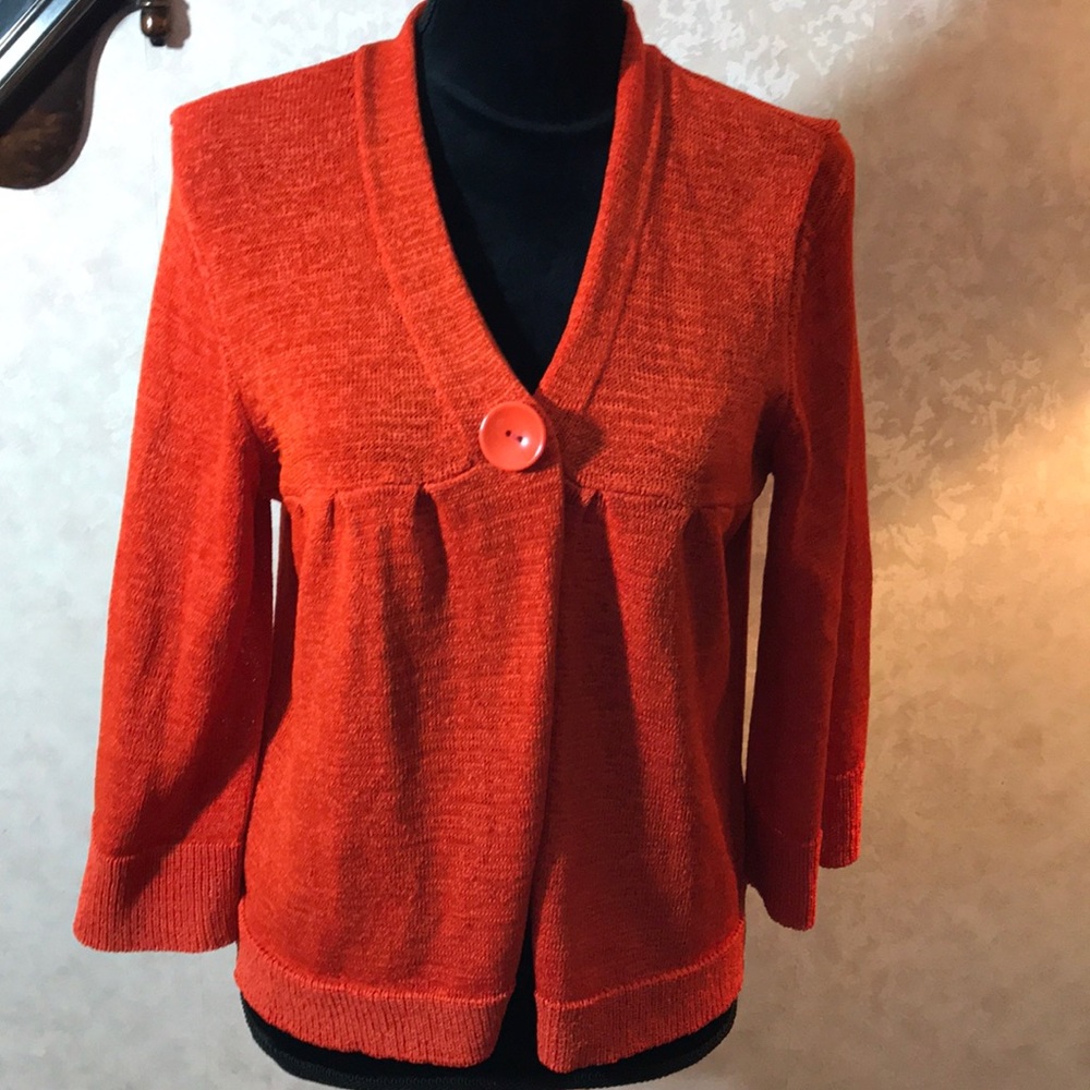 EUC Josephine Orange Cardigan L